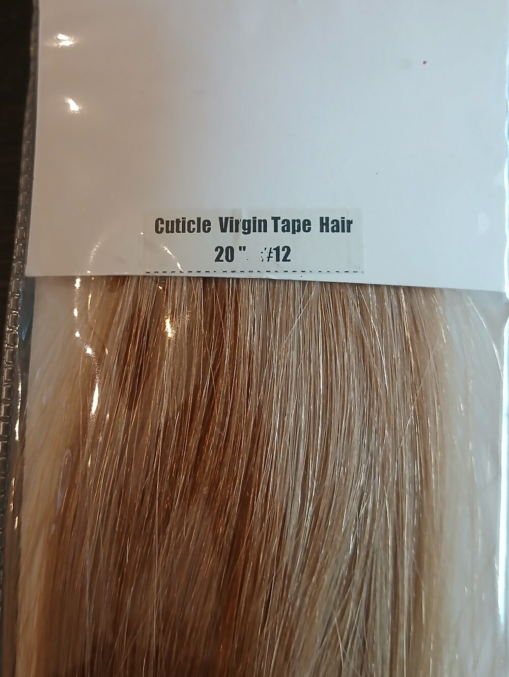 Virgin Hair Remy Cuticle Cut Tape Hair Extensions 20" Golden Blonde Grade AAA - Picture 9 of 10